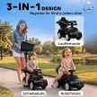 3 az 1-ben kisautó tolókarral, Mercedes-Benz kisautó kormánnyal, kürttel, zenével, tetővel, üléstárolóval, fekete