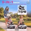 3 az 1-ben kisautó tolókarral, Mercedes-Benz kisautó kormánykerékkel, kürttel, zenével, tetővel, üléstárolóval, fehér