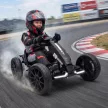  Elektro Go-Kart für Kinder 12V Gokart mit 2 Motoren, 4-fach verstellbarem Sitz Sanftanlauf EVA-Räder LED-Scheinwerfer