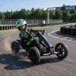  Elektro Go-Kart für Kinder 12V Gokart mit 2 Motoren, 4-fach verstellbarem Sitz Sanftanlauf EVA-Räder LED-Scheinwerfer