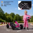  Elektro Go-Kart für Kinder 12V Gokart mit 2 Motoren, 4-fach verstellbarem Sitz Sanftanlauf EVA-Räder LED-Scheinwerfer