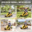 Sitzbagger Aufsitzbagger mit Schaufel Lenkrad Kinderbagger mit anhebbarer Frontwalze, Hupe, Stauraum unter dem Sitz