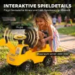 Sitzbagger Kinder Aufsitzbagger mit Schaufel Lenkrad Kinderbagger mit Hupe, Stauraum unter dem Sitz für 1-3 Jahre