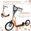 Gyerek roller 5 éves kortól, roller, városi roller, gyerek roller, roller pneumatikus gumikkal, 16/12 hüvelykes, narancssárga, 135 x 58 x 88-94 cm