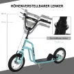 Gyerek roller állítható kormányokkal, roller, városi roller, gyerek roller, roller pneumatikus gumikkal, 12 hüvelyk, 5 éves kortól, kék, 120 x 58 x 75-80 cm