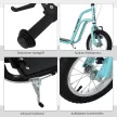 Gyerek roller állítható kormányokkal, roller, városi roller, gyerek roller, roller pneumatikus gumikkal, 12 hüvelyk, 5 éves kortól, kék, 120 x 58 x 75-80 cm