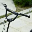 Gyerek roller 5 éves kortól, roller, városi roller, gyermek roller 12 hüvelykes pneumatikus gumiabroncsokkal, gumi, alumínium, fekete, 120 x 58 x 85-95 cm