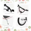 Gyerek roller, roller, városi roller, roller pneumatikus gumikkal és kézifékkel, vízálló, összecsukható, 5 éves kortól alkalmas, 16 hüvelyk, fehér, 139 x 58 x 90-96 cm