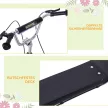 Gyerek roller pneumatikus gumiabroncsokkal, roller, városi roller gyerekeknek, kickboard, 16 hüvelykes, 5 éves kortól, állítható magasságú, fekete, 143 x 58 x 92-100 cm