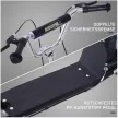 Gyerek roller 16/12 hüvelykes fékes robogó, városi roller, kickboard, 5 éves kortól használható gyermek roller, fekete, 135 x 58 x 92-100 cm