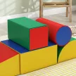 Puha építőkockák, mászó- és kúszójátékok, műbőr, EPE hab, többszínű, különböző formájú