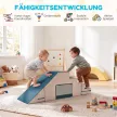 2 darabos habszivacs építőkockák kisgyermekeknek levehető huzatokkal, beltéri mászó- és kúszójáték szett, kék