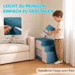 2 darabos habszivacs építőkockák kisgyermekeknek levehető huzatokkal, beltéri mászó- és kúszójáték szett, kék