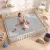  Krabbelmatte 3 cm dicke Spielmatte Baby mit weicher Flanell 150 x 180 cm rutschfest wasserabweisend Hellgrau