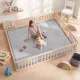  Krabbelmatte 3 cm dicke Spielmatte Baby mit weicher Flanell 150 x 180 cm rutschfest wasserabweisend Hellgrau