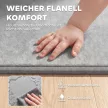  Krabbelmatte 3 cm dicke Spielmatte Baby mit weicher Flanell 150 x 180 cm rutschfest wasserabweisend Hellgrau