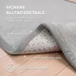  Krabbelmatte 3 cm dicke Spielmatte Baby mit weicher Flanell 150 x 180 cm rutschfest wasserabweisend Hellgrau
