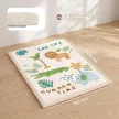  Krabbelmatte Spielmatte Baby mit Tierwaldmotiv weicher Flanell 150 x 200 cm rutschfest, wasserabweisend 0-3 Jahre