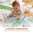  Krabbelmatte Spielmatte Baby mit Tierwaldmotiv weicher Flanell 150 x 200 cm rutschfest, wasserabweisend 0-3 Jahre