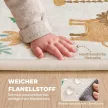  Krabbelmatte Spielmatte Baby mit Tierwaldmotiv weicher Flanell 150 x 200 cm rutschfest, wasserabweisend 0-3 Jahre