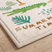  Krabbelmatte Spielmatte Baby mit Tierwaldmotiv weicher Flanell 150 x 200 cm rutschfest, wasserabweisend 0-3 Jahre