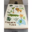  Krabbelmatte Spielmatte Baby mit Tierwaldmotiv weicher Flanell 150 x 200 cm rutschfest, wasserabweisend 0-3 Jahre