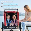 Gyermek kerékpárutánfutó, 2 személyes, 2 az 1-ben összecsukható gyermek kerékpárutánfutó állítható üléssel és hevederekkel, piros