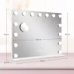 LED-es kozmetikai tükör, 3 fényerő mód, fényerő-szabályozható, érintésvezérlés, USB, 58x48cm, fehér