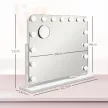  LED-Kosmetikspiegel, 3 Lichtmodi, dimmbar, Touchsteuerung, USB, 62,5 x 49,5cm, Weiß
