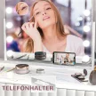  LED-Kosmetikspiegel, 3 Lichtmodi, dimmbar, Touchsteuerung, USB, 62,5 x 49,5cm, Weiß
