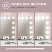  LED-Kosmetikspiegel, 3 Lichtmodi, dimmbar, Touchsteuerung, USB, 62,5 x 49,5cm, Weiß