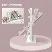  LED-Kosmetikspiegel, 3 Lichtmodi, dimmbar, Touchsteuerung, USB, 62,5 x 49,5cm, Weiß
