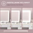  Schminkspiegel mit LED Beleuchtung 80x60 cm Kosmetikspiegel mit 3 Lichtfarben, USB-Ladefunktion, 10X Vergrößerung