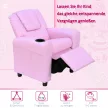 Gyerekkanapé, gyerekfotel lábtartóval, karfákkal, pohártartókkal, állítható háttámlával, nyugágy, gyerekkanapé, dönthető fotel, gyerekkanapé 3-6 éves fiúknak és lányoknak, rózsaszín