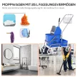 Takarítókocsi, felmosókocsi, 25 literes űrtartalom, 4 kerék, műanyag, kék