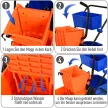  Reinigungseimer, Wischmoppeimer, rollbar, 26 Liter, Kunststoff, Metall, Orange