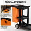 Takarítókocsi 3 tárolórekesszel, felmosókocsi szemeteszsákkal és fedéllel, kerekekkel kereskedelmi használatra