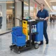 Takarítókocsi, guruló takarítókocsi 3 polccal, 70 literes szemeteszsákkal, felmosóvödörrel, kék