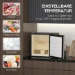 Mini fagyasztó, 35 l-es mini hűtőszekrény, -14 és -24 ℃ között, 5 fokozatú hőmérséklet-szabályozás, 47 x 44,2 x 48,8 cm, ezüst