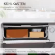 Mini hűtőszekrény, 91 literes űrtartalom, fagyasztórekesz, állítható polcok, csendes működés, kompakt méret, műanyag, acél, fehér
