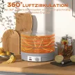 5 szintes élelmiszer-aszaló, 245 W-os, állítható hőmérséklet-szabályozással, szürke