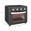 Mini sütő, légkeveréses fritőz, 90-230°C, 7 program, tartozékok, fekete