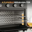 Mini sütő, légkeveréses fritőz, 90-230°C, 7 program, tartozékok, fekete