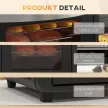 Mini sütő, légkeveréses fritőz, 90-230°C, 7 program, tartozékok, fekete
