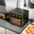 Mini sütő, 20 literes, olajmentes sütés, grillezés, sütés, légkeveréses, 90-230°C, időzítő, 1400W, fekete+arany