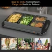 2-in-1 Buffetwärmer 6,8L Warmhalteplatte 300 Watt Edelstahl Speisewärmer Silber