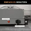  2-in-1 Buffetwärmer 6,8L Warmhalteplatte 300 Watt Edelstahl Speisewärmer Silber