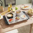  2-in-1 Buffetwärmer 6,8L Warmhalteplatte 300 Watt Edelstahl Speisewärmer Silber