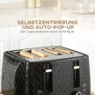 2 az 1-ben konyhai szett, kenyérpirító és vízforraló, több opció, 1,7 l, egyszerre 4 szelet pirítására alkalmas, műanyag, fekete