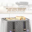 2 az 1-ben konyhai szett, kenyérpirító és vízforraló, több opció, 1,7 l, egyszerre 4 szelet pirítás, műanyag, szürke